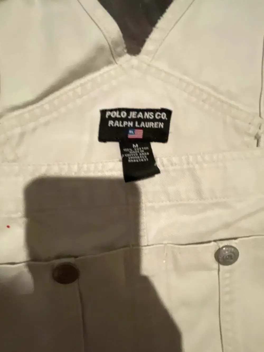 Polo Jeans Co. Ralph Lauren Vintage White Denim Shortalls